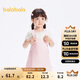 巴拉巴拉童裝女童短袖套裝2024背帶裙夏裝兒童連衣裙純棉條紋208224119001
