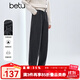 百圖（betu）女裝2025年冬季新款休閑褲潮流高腰顯瘦加絨闊腿褲褲子女2511T69 深灰 M