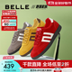 百麗（Belle）學(xué)院風(fēng)跑道賽車(chē)鞋德訓鞋女25秋新款商場(chǎng)款薄底板鞋E2K1DCM5 紅色 37 (235mm)