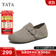 他她（TATA）加絨女鞋2025新款秋季勃肯鞋全包內增高時(shí)尚休閑鞋子 灰色 37