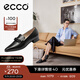 愛(ài)步（ECCO）女鞋單鞋 尖頭皮鞋平底低幫鞋粗跟軟底通勤皮鞋樂(lè )福鞋 型塑214243 黑色21424301001 37