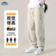 頂峰保羅（Dingfengbaoluo）日系純棉褲子男春季潮牌刺繡寬松美式工裝休閑長(cháng)褲WH5605卡其L