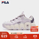 FILA 斐樂(lè )官方女鞋可頌鞋運動(dòng)鞋2025冬季新款鞋子厚底面包休閑鞋 浪漫紫/雨霧灰-ON 38