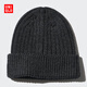 優(yōu)衣庫男裝女裝HEATTECH針織帽子/保暖毛線(xiàn)帽帽子470015 08 深灰色 均碼(22.5 cm)