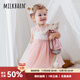 Milkbarn女童連衣裙夏季小女孩洋氣公主裙兒童吊帶紗裙子 大象 80 cm