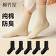 棉竹屋襪子女款純棉秋冬季中筒2025新款爆款春秋月子無(wú)骨防臭長(cháng)襪5雙