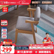 公熊家具 實(shí)木書(shū)桌家用寫(xiě)字桌書(shū)房電腦桌經(jīng)濟型簡(jiǎn)易寫(xiě)字桌 Z型椅-棉麻布套軟包-原木色