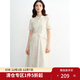獨束大碼女裝法式浪漫新中式連衣裙2025夏季復古國風(fēng)拼接收腰裙子 米色 XL （尺碼：3）