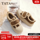 他她（TATA）女鞋冬季棉鞋大頭面包鞋厚底松糕加絨毛毛板鞋子 棕色（仿毛里） 37