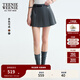 Teenie Weenie小熊女裝半身裙2025年秋季新款氣質(zhì)學(xué)院風(fēng)時(shí)髦百褶裙 深灰色 M
