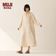 無(wú)印良品（MUJI）女式 柔軟紗織 連衣裙 純棉長(cháng)袖睡裙女25年秋季 家居 FD1MAA5A 象牙色 M (160/84A)