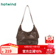 熱風(fēng)（Hotwind）【商場(chǎng)同款】女士單肩包秋季新款擦色做舊復古棕色大容量休閑女包 131黑棕 F