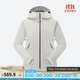 迪卡儂（DECATHLON）硬殼沖鋒衣男女春秋登山防風(fēng)防水單層夾克風(fēng)衣運動(dòng)外套MH500 2024 女款-月巖灰-亞洲版-2025年新 L