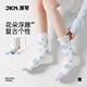 JKN浮雕復古個(gè)性女襪【立體蝴蝶】透氣襪子花朵新中式學(xué)生無(wú)骨中筒襪