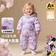 迪士尼（Disney）童裝冬季新款男女童舒適保暖羽絨連帽連體衣爬服 愛(ài)心米妮 90cm