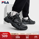 FILA 斐樂(lè )官方男鞋休閑鞋貓爪鞋5代時(shí)尚老爹鞋2024冬新款舒適運動(dòng)鞋 黑/城堡灰-BV 40