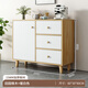 勵樹(shù)斗柜臥室靠墻柜子儲物柜房間床尾收納柜客廳簡(jiǎn)約現代抽屜柜五斗柜 實(shí)木顆粒板 | 一門(mén)三抽 | 田園橡木色80*30*80cm
