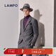 藍豹（LAMPO）秋冬男士單西服中灰千鳥(niǎo)格羊駝毛休閑西服上裝 中灰 52 (180/104)