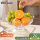 彩致（CAIZHI）水果盤(pán)簡(jiǎn)約干果盤(pán)點(diǎn)心盤(pán)堅果糖果收納盤(pán)瀝水盤(pán)高腳透明果盤(pán)CZ6955