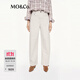 MO&Co.牛仔褲2025秋新品輕復古斜紋白牛棉質(zhì)中腰彎刀褲M(mǎn)BE3JEN032 沙灘白色 S 26