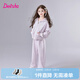 笛莎（DEESHA）童裝女童秋套裝2025年秋冬季新款中大童寬松休閑針織兒童運動(dòng)套裝 柔紫色 150