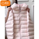 棉致輕薄連帽排骨棉服女冬季新款小個(gè)子保暖加厚棉衣外套羽棉襖絨服 排骨服淺粉色【高品質(zhì)】 M 105-120斤