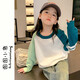 圖圖小象女童毛衣春裝兒童針織衫大童保暖加厚上衣 綠色 140身高約140cm