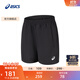 亞瑟士ASICS男子跑步短褲反光夜視舒適透氣短褲 2031F360-001 黑色 L