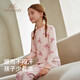 英氏（YEEHOO）A類(lèi)7A抑菌女童秋衣秋褲無(wú)骨工藝童趣印花中大童女童睡衣6-12歲