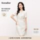 珂萊蒂爾【明星同款 玫瑰裙】2025新款簡(jiǎn)約連衣裙女優(yōu)雅氣質(zhì)收腰A字裙 本白 M