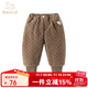 班喜迪女童褲子秋冬裝2025新款洋氣兒童夾棉衛褲寶寶棉褲小童冬季休閑褲 卡其色-夾棉 100 cm