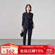 伯德小姐藏藍色職職業(yè)西裝套裝女士修身高級感正裝職場(chǎng)大學(xué)生面試小西服