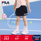 FILA斐樂(lè )童裝兒童褲裙2025年夏季新款女小童學(xué)院風(fēng)短裙休閑裙子潮 RD寶藍-NV 105