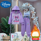 迪士尼（Disney）女童套裝秋冬2024新款兒童休閑運動(dòng)兩件套女寶寶加絨庫洛米衣服 紫色加絨套裝 加厚 150 cm