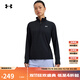 安德瑪（UNDERARMOUR）春夏Tech女子羅紋訓練運動(dòng)長(cháng)袖T恤1389857 黑色001  L
