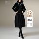 晚白【新品】冬款氣質(zhì)百搭顯瘦花苞裙松緊高腰綿羊毛半身裙 黑色 M