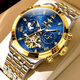 歐品客勞力瑞士進(jìn)口手表男士全自動(dòng)陀飛輪機械表商務(wù)多功能十大名牌男表 R3255間藍平圈-典藏版原裝進(jìn)口 42mm 直徑