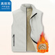 真維斯戶(hù)外運動(dòng)馬甲男士秋冬季戶(hù)外運動(dòng)加絨保暖無(wú)袖坎肩立領(lǐng)外套 卡其 2XL