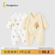 童泰嬰兒連體衣新生兒衣服四季0-6月初生寶寶哈衣爬服純棉內衣2件裝 黃白小樹(shù)（四季款） 59cm (建議1-3個(gè)月身高55-60cm)