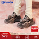 FILA FUSION斐樂(lè )潮牌女鞋BIANCO厚底潮鞋2024冬新款硬糖鞋跑步鞋 鍛鐵灰/黑舞鞋-FT 36