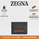 Zegna【雙11甄選】杰尼亞包袋黑色鹿皮名片夾 黑色 ONE SIZE