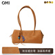 OMI歐米新款擦色法棍包腋下包小眾復古波士頓包送女友新年情人節禮物 駝棕色【擦色】