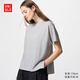 優(yōu)衣庫女裝AIRismT恤/短袖寬松上衣474415 03 灰色 M /160/84A