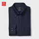 優(yōu)衣庫男裝高性能修身防皺針織襯衫/長(cháng)袖襯衣通勤478073 477946 477946/69藏青色 4XL