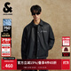杰克·瓊斯（JACK&JONES）25年男裝秋冬黑色字母刺繡皮夾克南方薄款羽絨服男PU仿皮衣厚外套 E43 純黑色 L 180