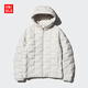 優(yōu)衣庫男裝女裝PUFFTECH空氣棉服連帽外套夾克470118 01 乳白色 M