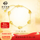 菜百首飾黃金手鏈 足金5G閃耀金蜂巢葫蘆“福祿”寓意手鏈 計價(jià) YZ 黃金手鏈 約3.92g 約16cm