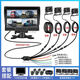 貨車(chē)倒車(chē)影像24v12V通用卡客車(chē)收割機可視高清夜視全彩攝像頭 【四路】7寸+夜視王+32G卡