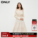 ONLY通勤氣質(zhì)收腰U領(lǐng)歐根紗套裝連衣裙女|124146002 A03 毛藝灰色 L (170) 88A