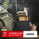 宜家（IKEA）GRAFJALLET若浮雅床頭桌小桌子沙發(fā)邊幾家用客廳小戶(hù)型 煤黑色床頭桌